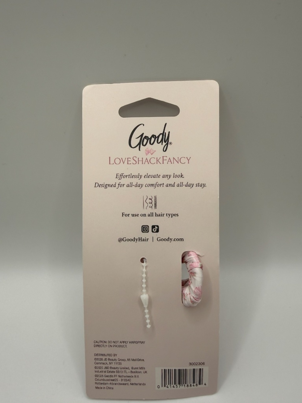 LoveShackFancy X Goody Satin Claw Clip Rosa Beaux Coquette Pink & White - Picture 4 of 4